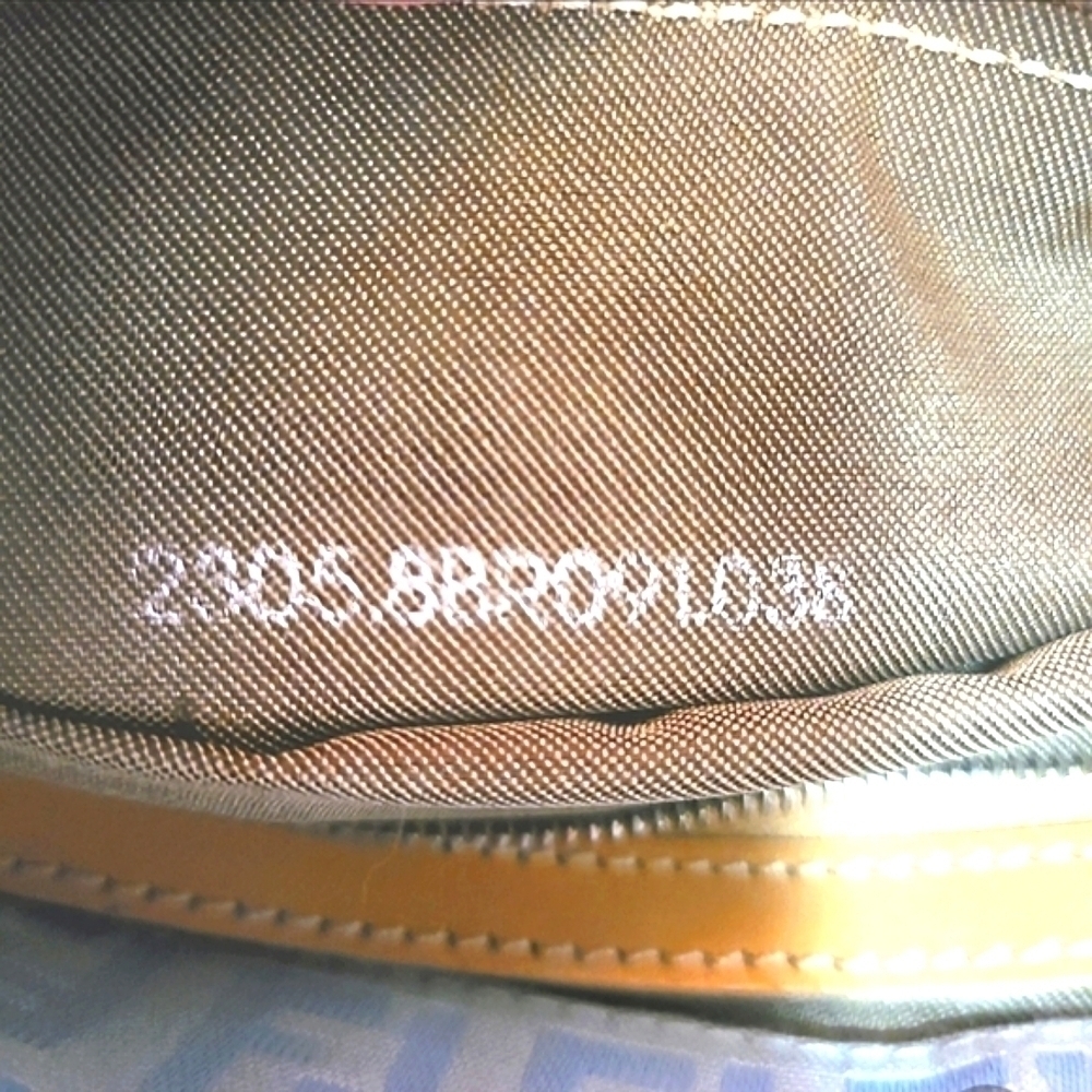 Fendi FF Monogram Blue Gray Zucchino Canvas Leather Baguette Shoulderbag Vintage - Picture 5 of 10
